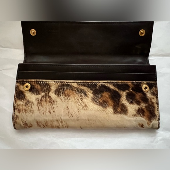PRADA Leopard Print Pony Hair Wallet - Picture 2 of 7
